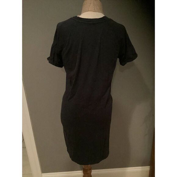 Stateside Navy Ruched T-shirt Dress Tie Front - Picture 3 of 8